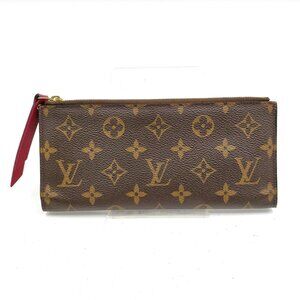 Authentic Louis Vuitton Brown Monogram Leather Wallet mn427-113025